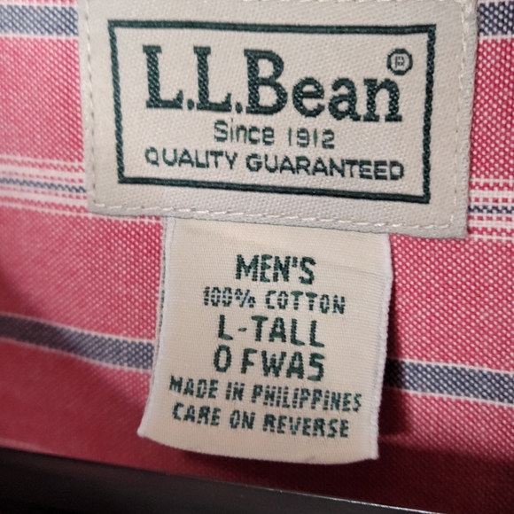 LL Bean Button Down Shirt Large Tall - Picture 3 of 12